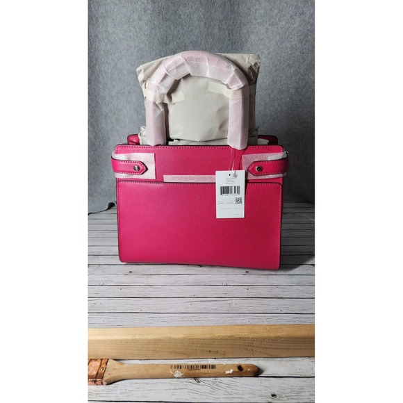 Kate Spade Margaux Medium‎ Satchel Womens Pink Leather Handbag Purse New Tag - Picture 2 of 16